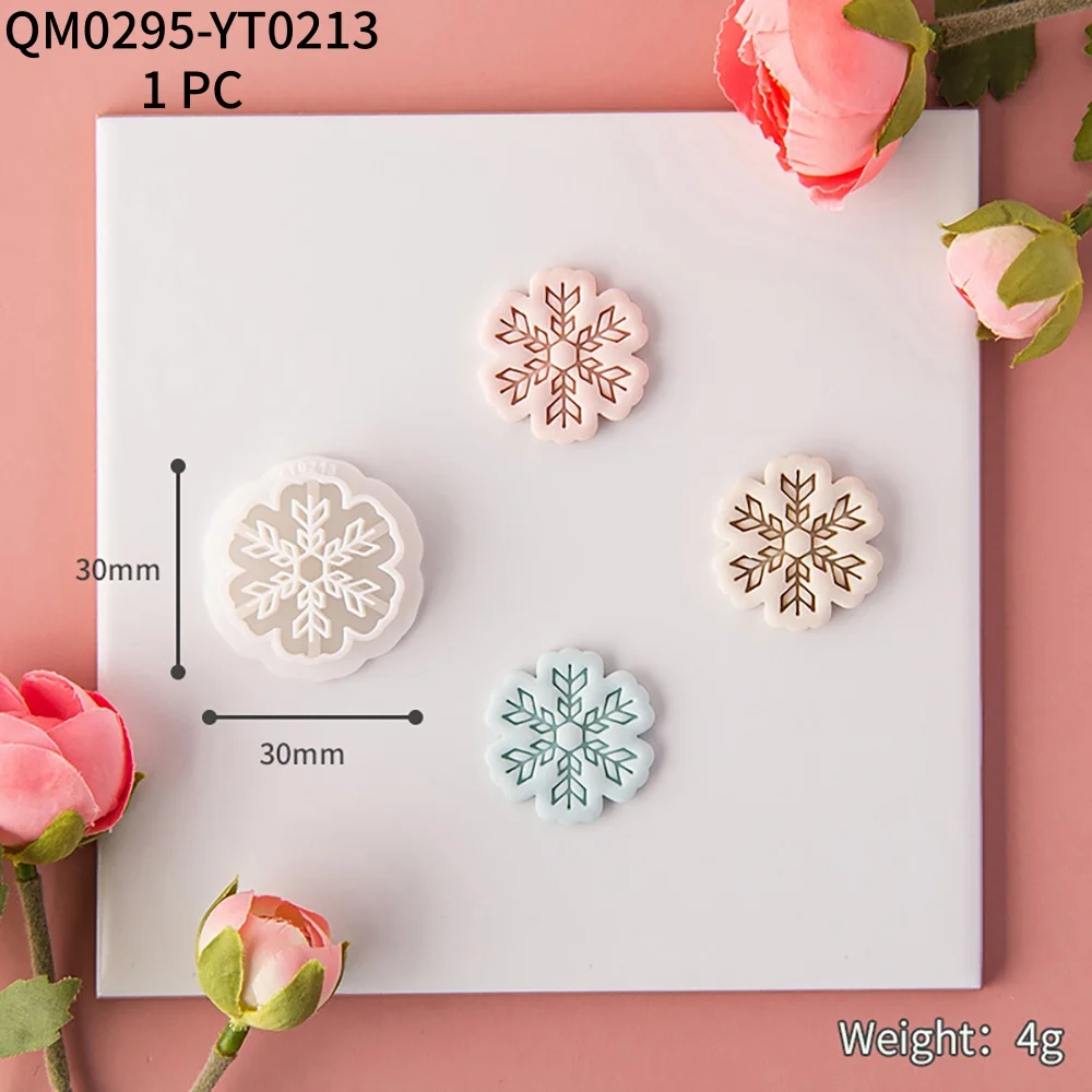 Weihnachten Schneeflocke Serie Weiche Keramik Ohrringe Ton Schneider Keramik Polymer Clay DIY Schmuck Anhänger Form Schneiden Geschenk Werkzeuge – Detail 13
