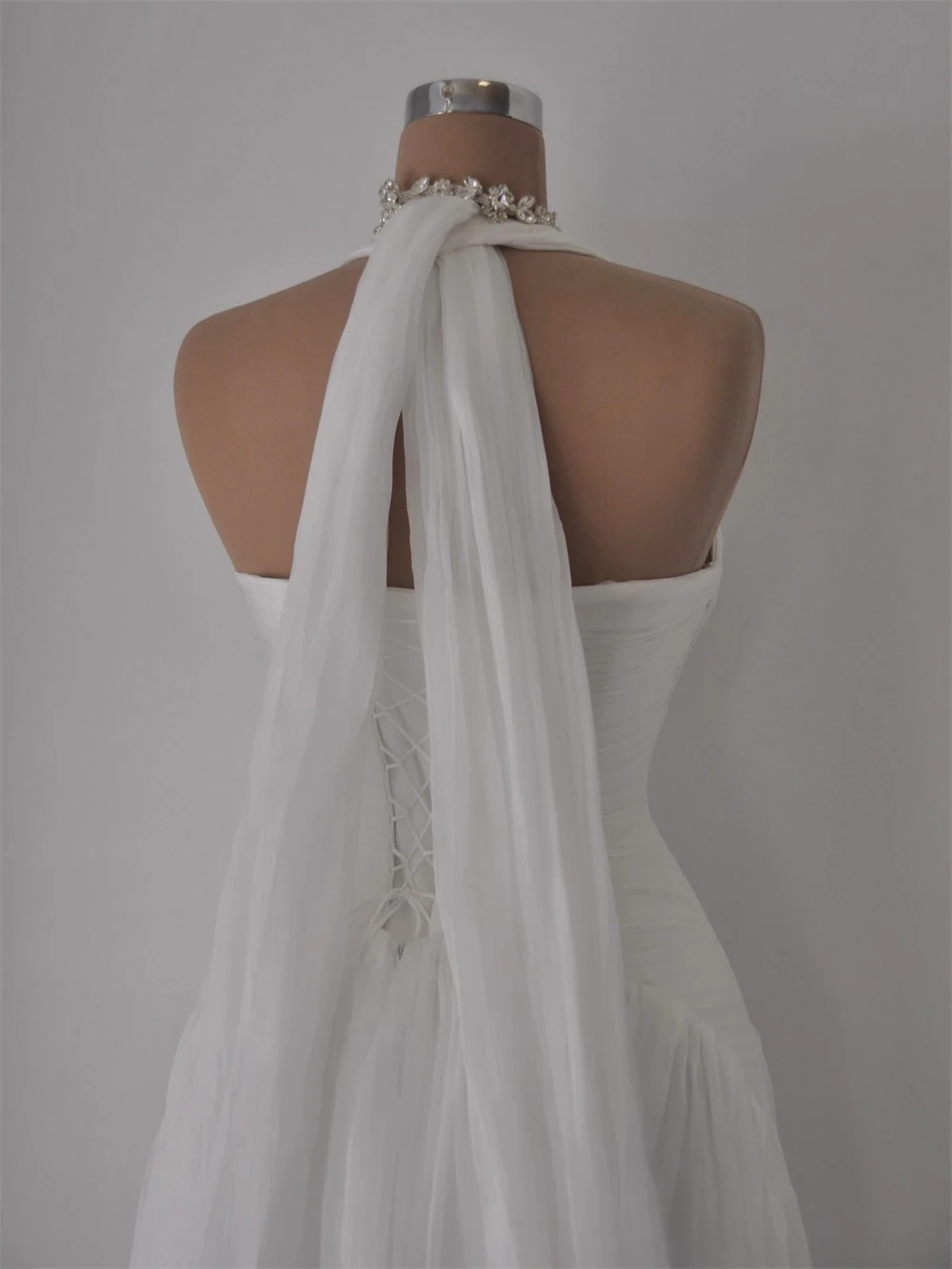 Rebecca Customized Elegant Halter Neck Pleated Wedding Dress Lace-Up vestidos de noche A-Line Floor-Length Formal Evening 2026