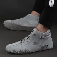 Men's Genuine Leather Shoes Ankle Boots 2023 Men Sneakers Outdoor Light Lace-Up Casual Shoes Fashion Loafers Winter Warm Boots - Image 5