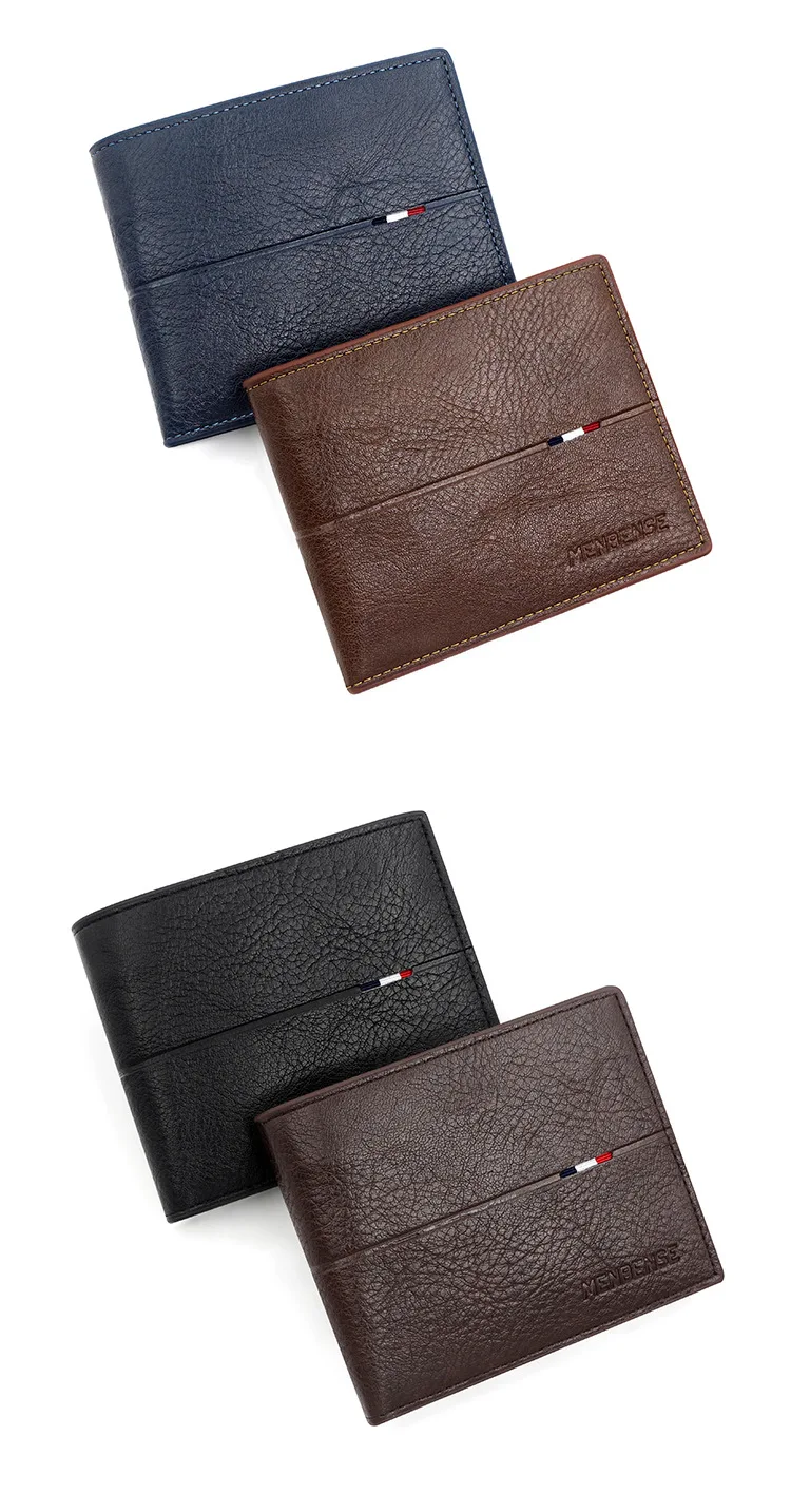 2025 New Male Short Bifold Zipper Card Holder Purse Slim Men's Wallets Simple Coin Pocket High Quality PU Leather Men Money Bag Image 16