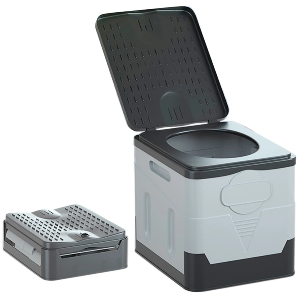 Folding Toilet Portable Car Toilet Bucket Strong Bearing Capacity Reusable Trash Can for Tour Emergency Self-driving Travel