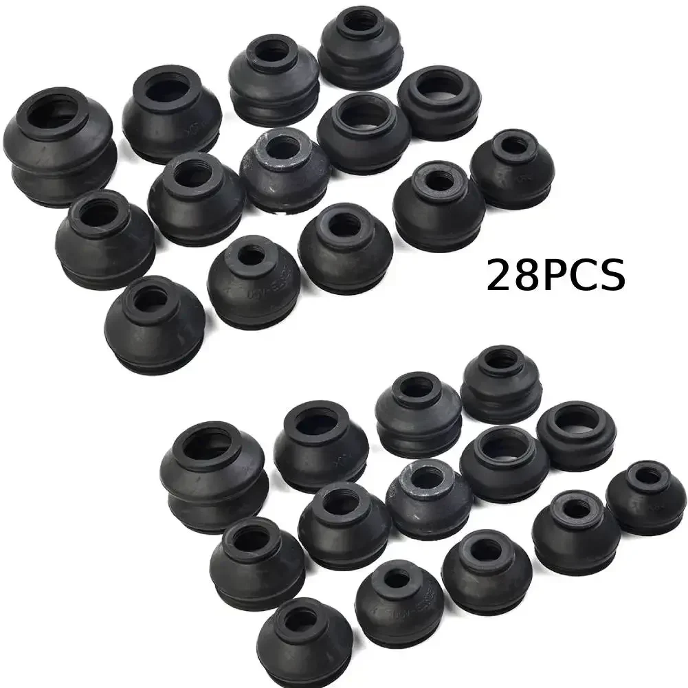 Dust Boot Covers 28Pcs Ball Joint Boot Suspension Steering Dust Covers Track Tie Rod Linkage Kit Practical Automobile Accessory