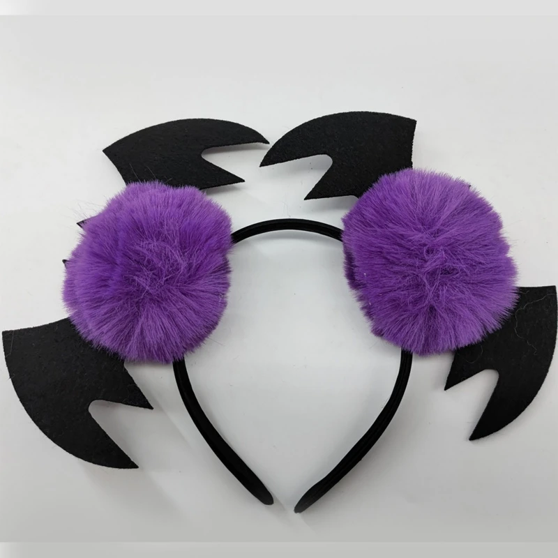 

Halloween Party Women Students Photoshoot Hairband with Lovely Plush Bat Wings Decor Headbands Cartoon Hair Hoop