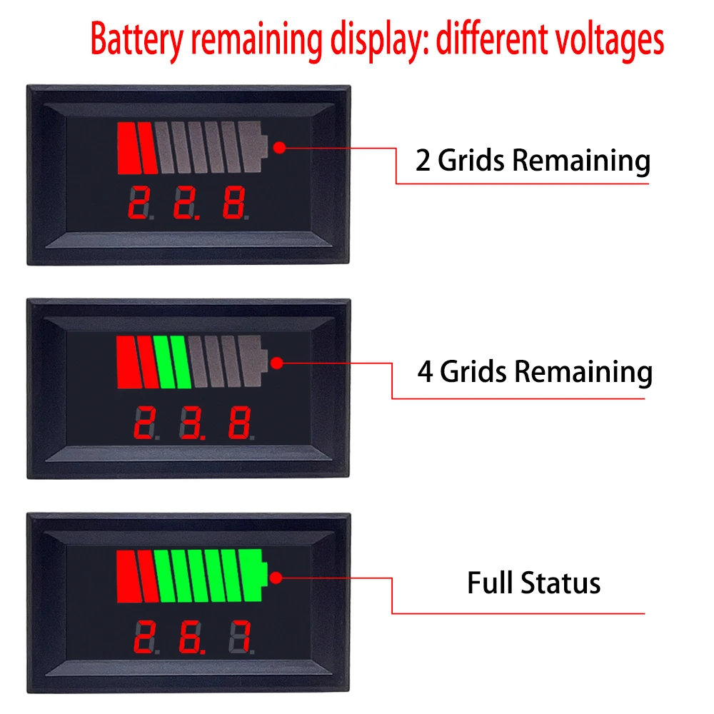 12V Batterie Status Anzeige Ladeanzeige Batteriestatus Voltmeter Digital  Anzeige