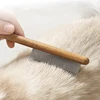 Cat Comb Stainless Steel Pet Hair Remover Wooden Handle Cat Hair Comb Pet Grooming Massage Dog Brush Cleaning Tool Pets Supplies 2
