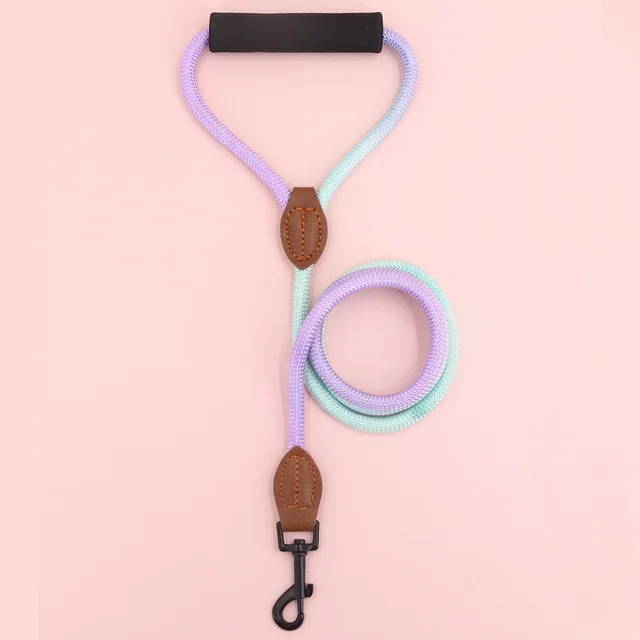 Pet dog leash, gradient color with comfortable padded handle, suitable for small and medium dogs outdoor use 5