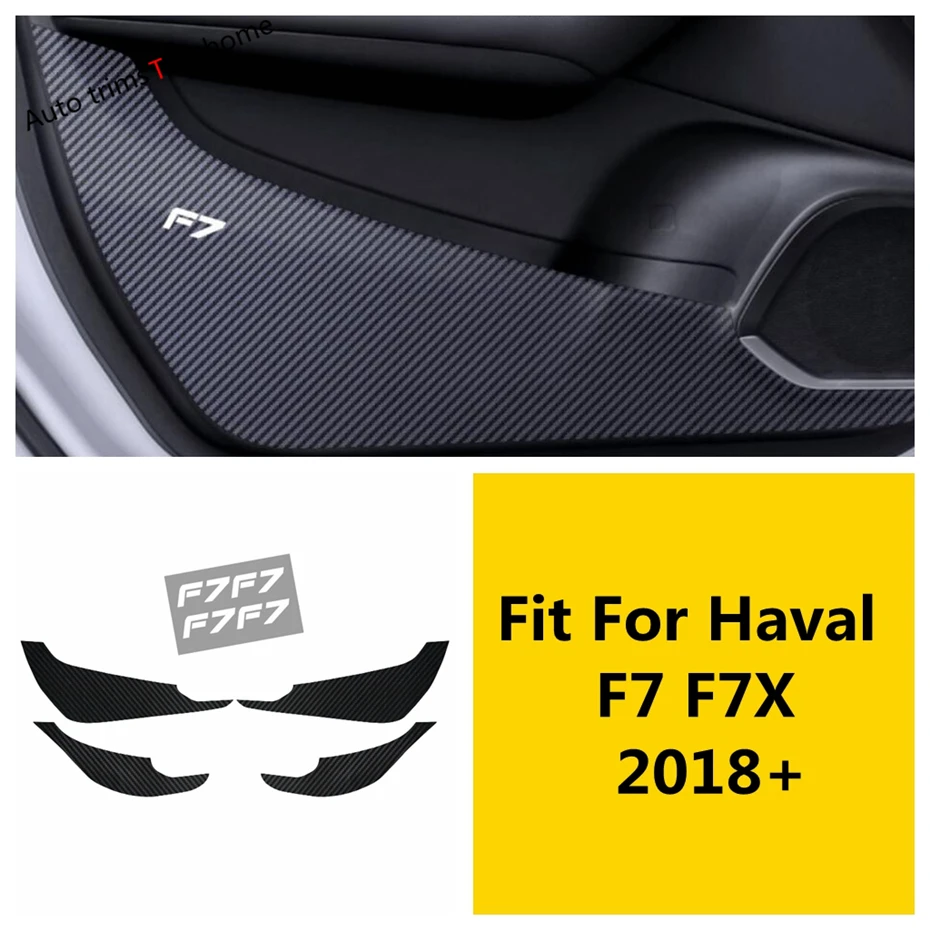 

Fit For Haval F7 F7X 2018 - 2022 Carbon Fiber Style Door Anti Kick Pad Sticker Trim Anti-Dirty Film Cover Interior Accessories