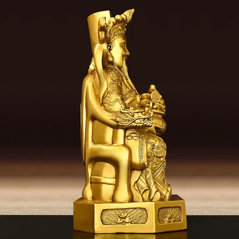 Copper God of Wealth Ornament top view