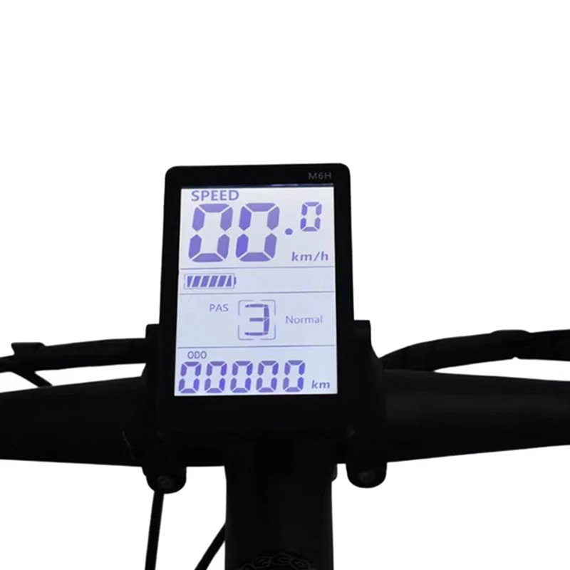 M6H Electric Bike LCD Display Meter Universal E Scooter LCD Panel Screen For Electric Bike (SM 6PIN)