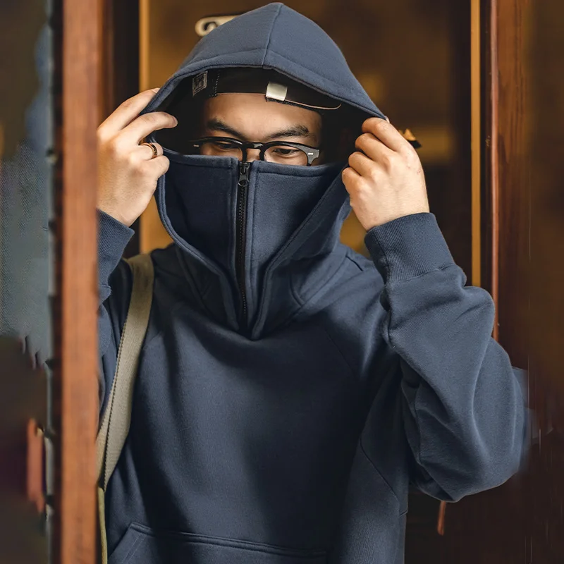 Maden American Sweater Mask Hoodie Zipper High Street Machine Coat