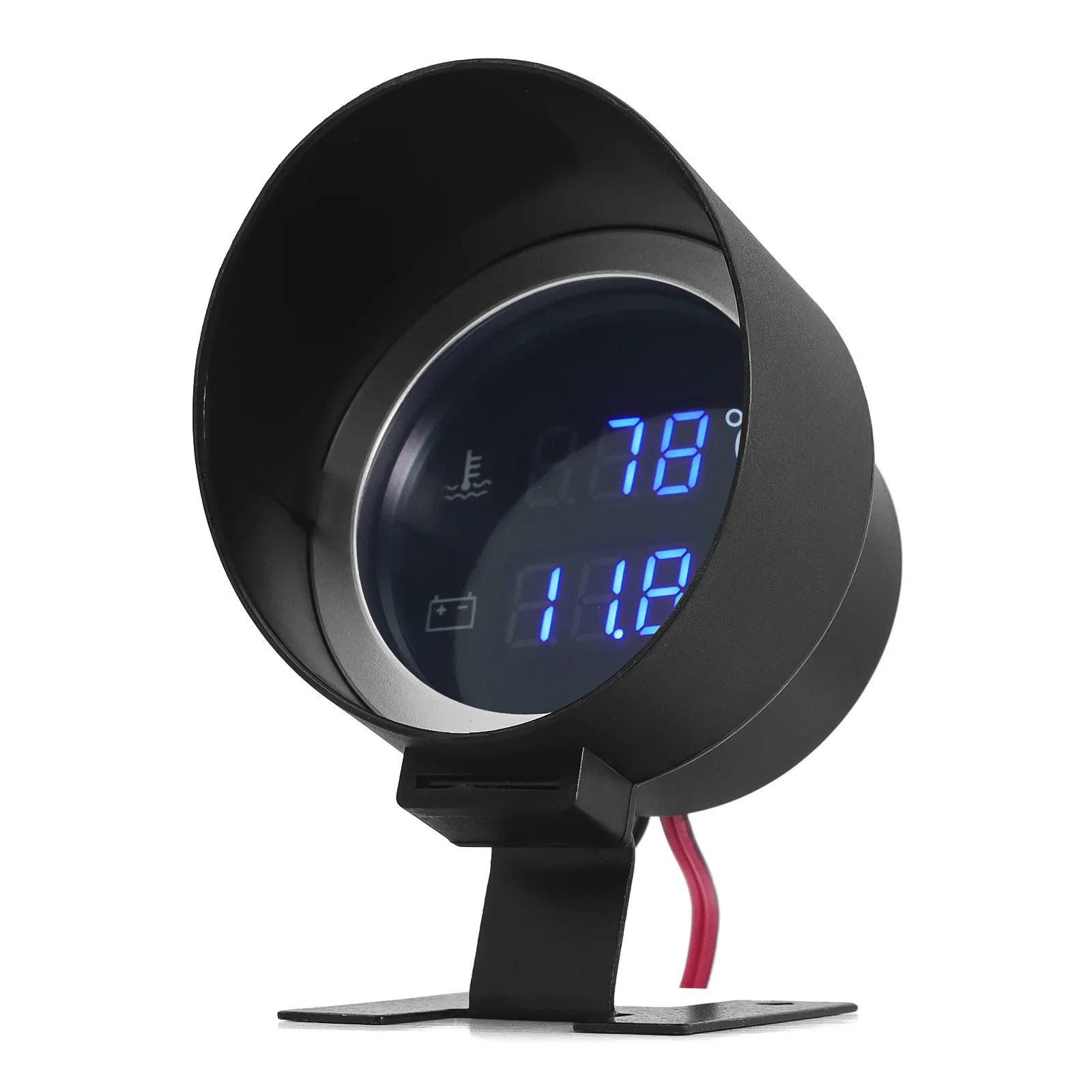 2-in-1 Rundes LED Digital-Wassertemperatur- und Spannungsmessgerät für 12V/24V Auto, LKW, Fahrzeug mit Temperatursensor – Detail 20