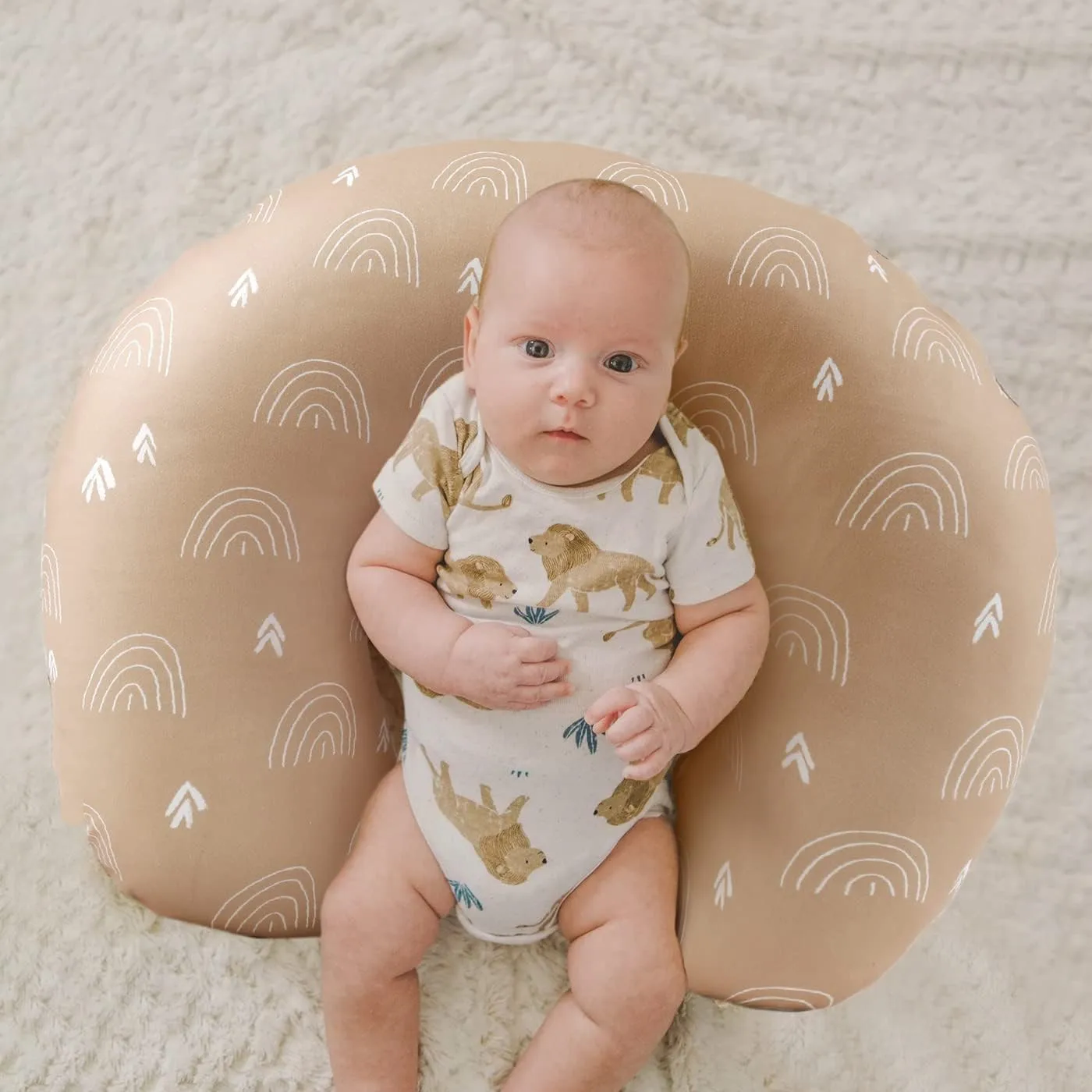 U-shaped Breastfeeding Pillowcase For Pregnant Women Baby Anti Spitting Multifunctional Baby Lying Hugging Postpartum Pillow
