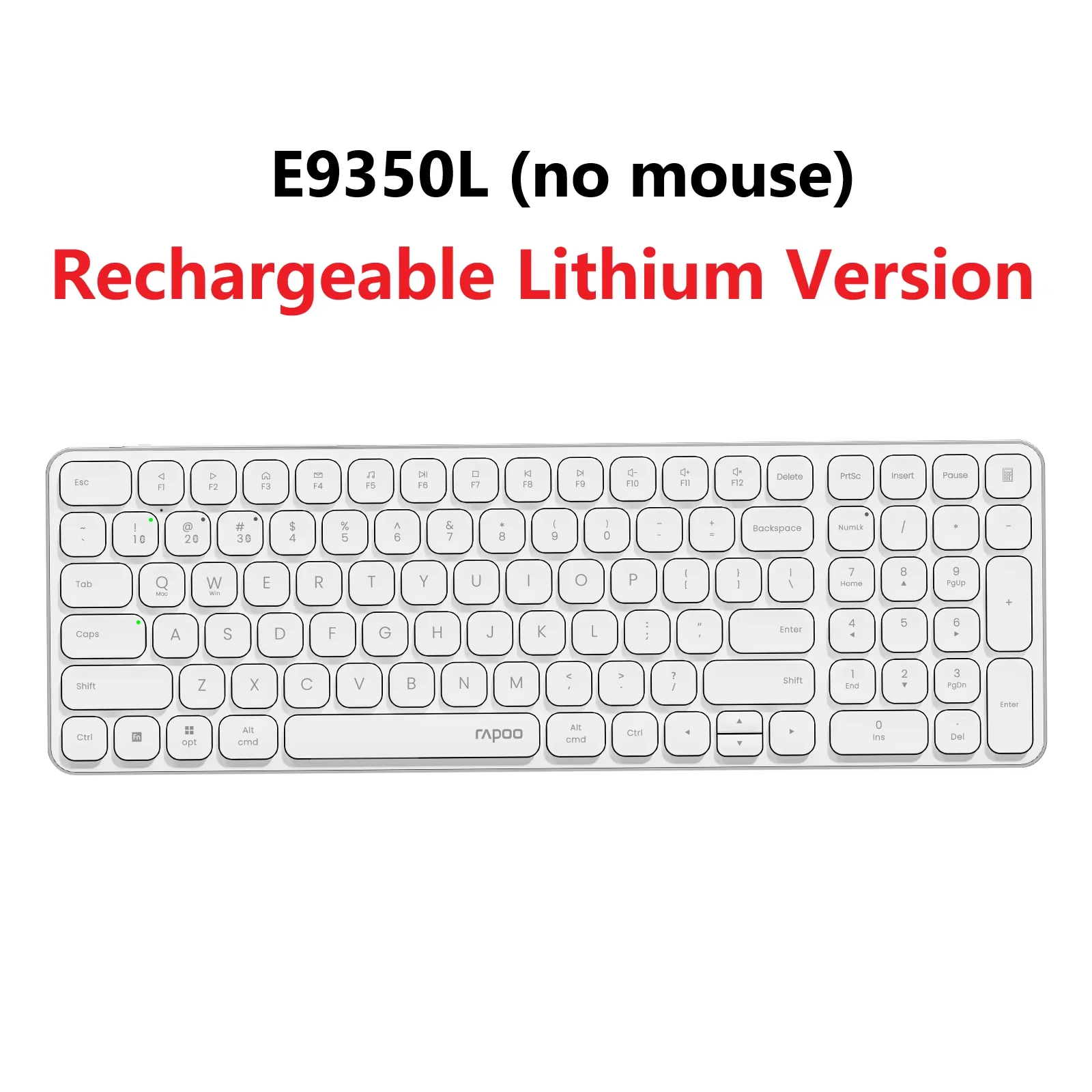 Rapoo Multi-Device Wireless Keyboard and Mouse Set with Bluetooth Connectivity