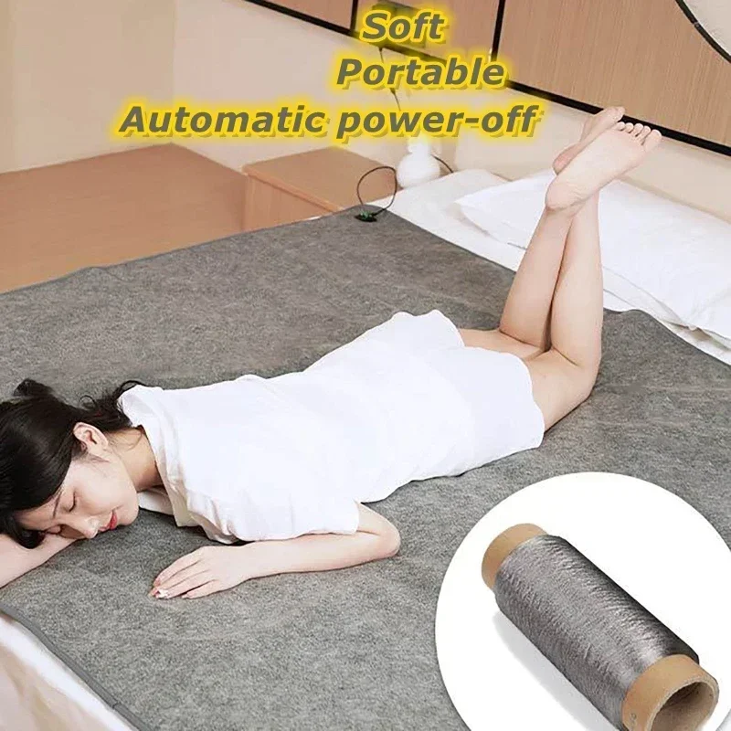 Portable 6 Area 10W DC Heated Mat Plush Electric Blanket Single Mattress USB Type-C Interface Washable Office Bedroom Outdoor