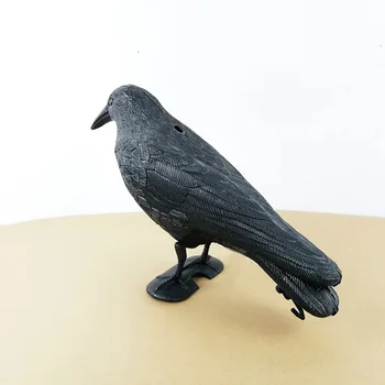 Simulation Crow Black Raven Bird Repellent Natural Pest Control Pigeon Repellent Raven Prop Scary Decoration Party Supplies