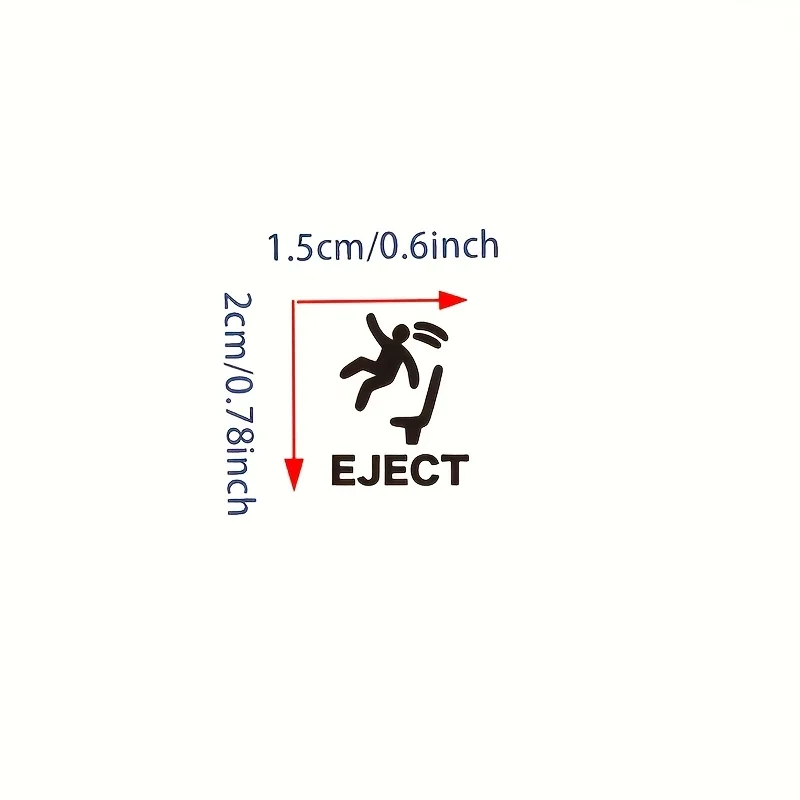 4개의 '유머러스한 'EJECT' 스티커 ? 자동차 내부 버튼, 노트북, 사무용품, 노트북 등에 사용하여 재미있는 장난 분위기를 연출하기에 완벽합니다.