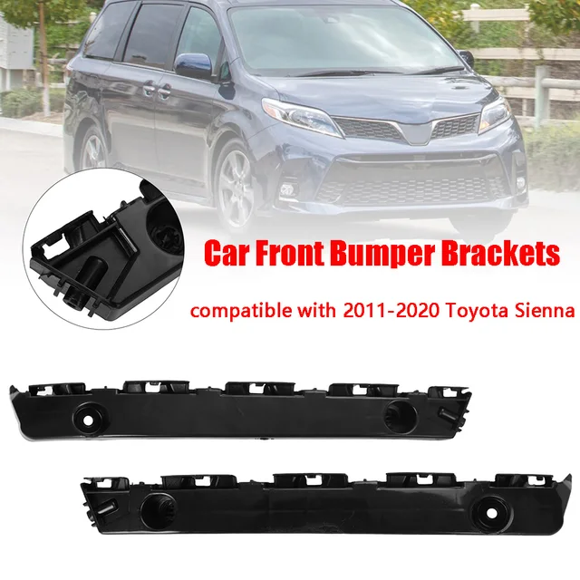 Bumper Bracket For 2011-2015 Toyota Sienna Rear Driver Side - Textured Black, Side Cover