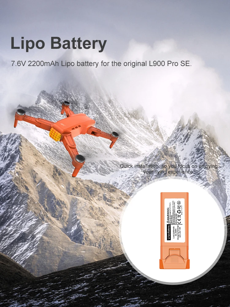 High-Capacity 7.4V 2200mAh Drone Lithium Battery Replacement