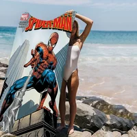 Vintage Superhero Marvel S-Spidermans Cartoon Beach Towel Cute Kawaii Room Decor Bath Girls Children Hand Towels 2