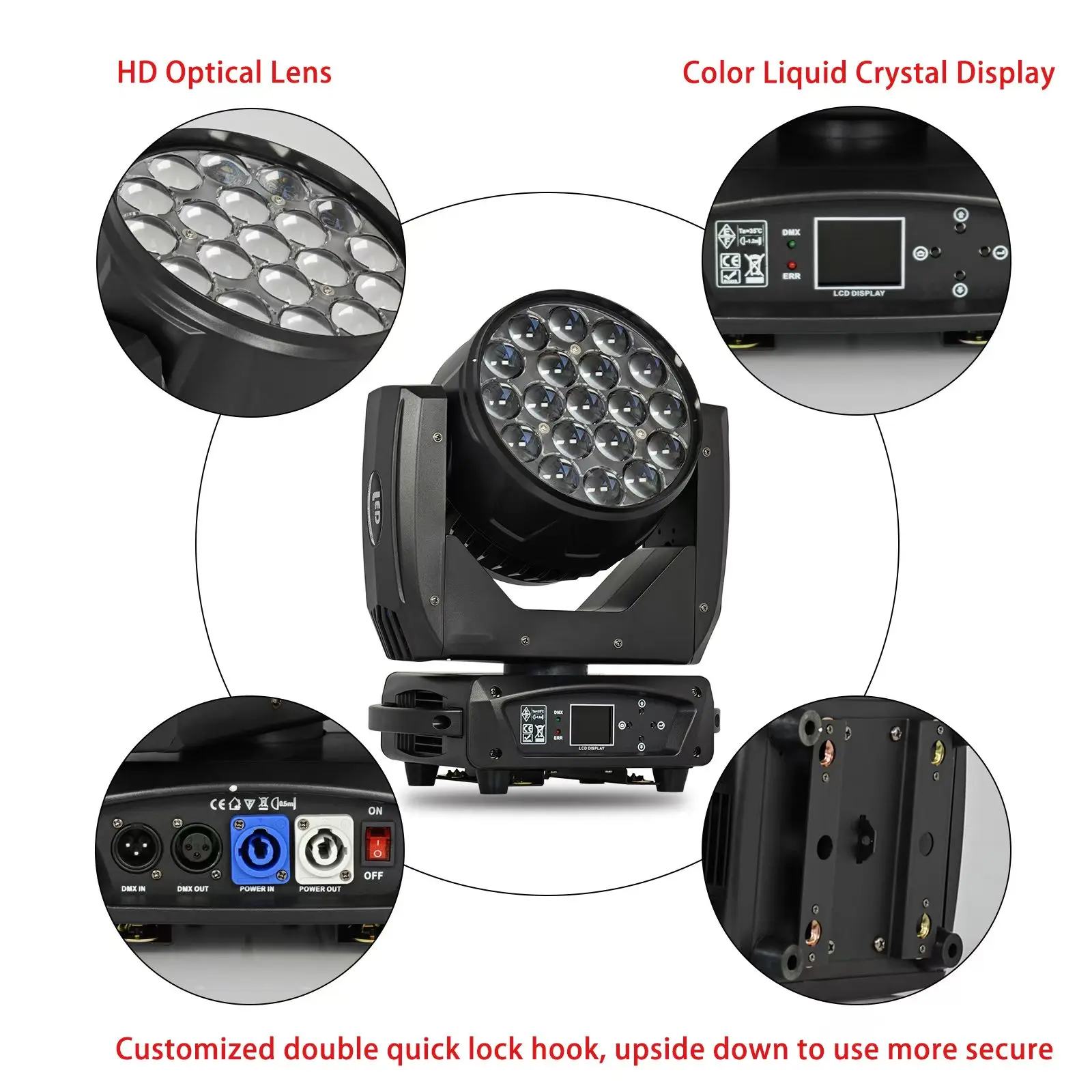 19x15w zoom moving head light rgbw 4-in-1 1915 Zoom beam wash lights Professional stag 3