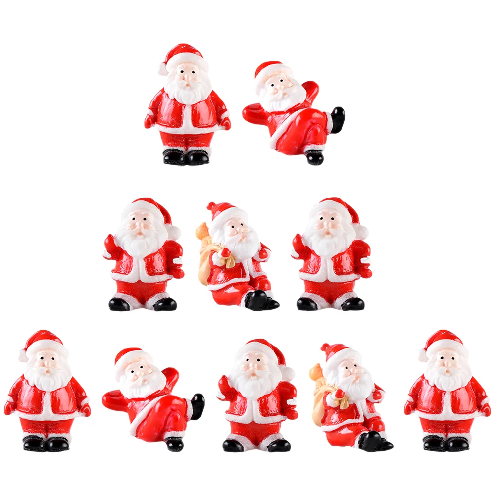

Xmas Miniature Snowman Figurines Miniature Christmas Figurines Miniature Decor Santa Claus Micro Landscape Snow Decor