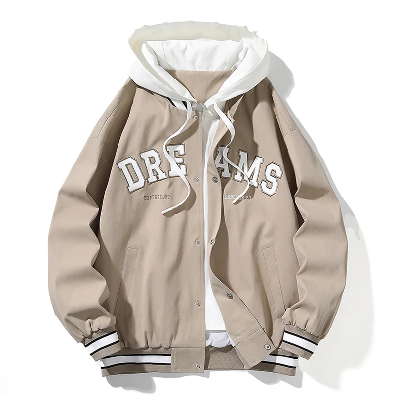 High Quality Baseball Uniform Jacket New Men's Autumn New Trendy Brand All-match Student Hooded Jacket Plus Size Coats Male 8XL 5