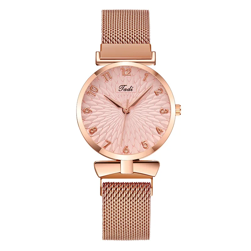 Wrist Watches Rose Gold Mesh Band Watch Thin Watch Slim-made-one