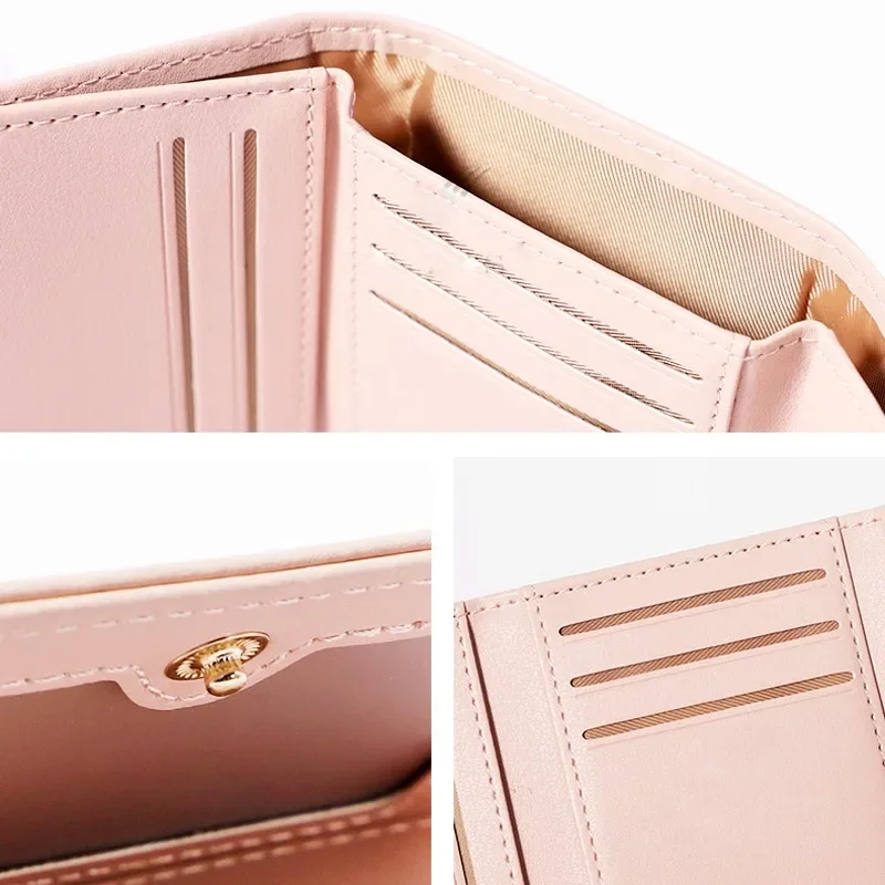 Creative Cartoon Duck Design Women's Wallet PU Leather Bank Card Holder Short Fold Wallets Cash Clip Women's Purses 3