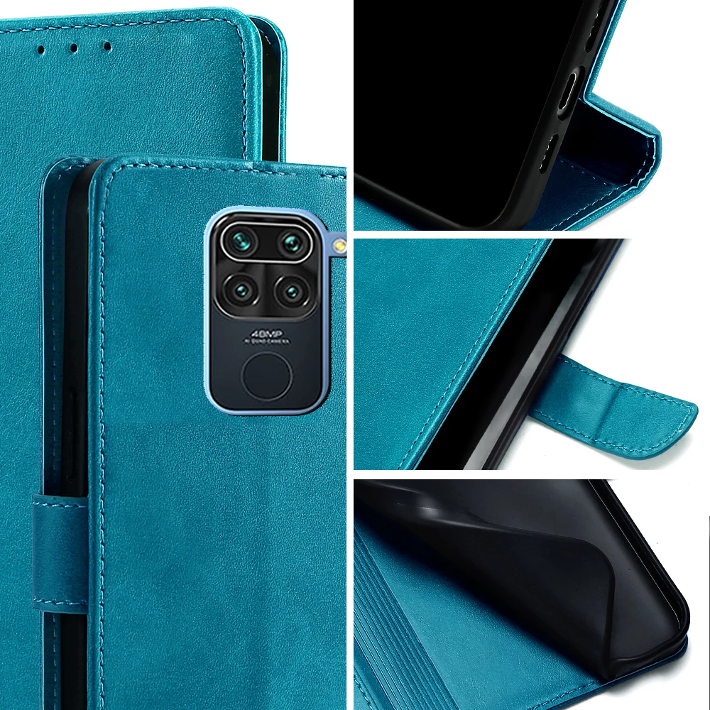 Magnet Buckle Leather Flip Phone Case with Card Slots