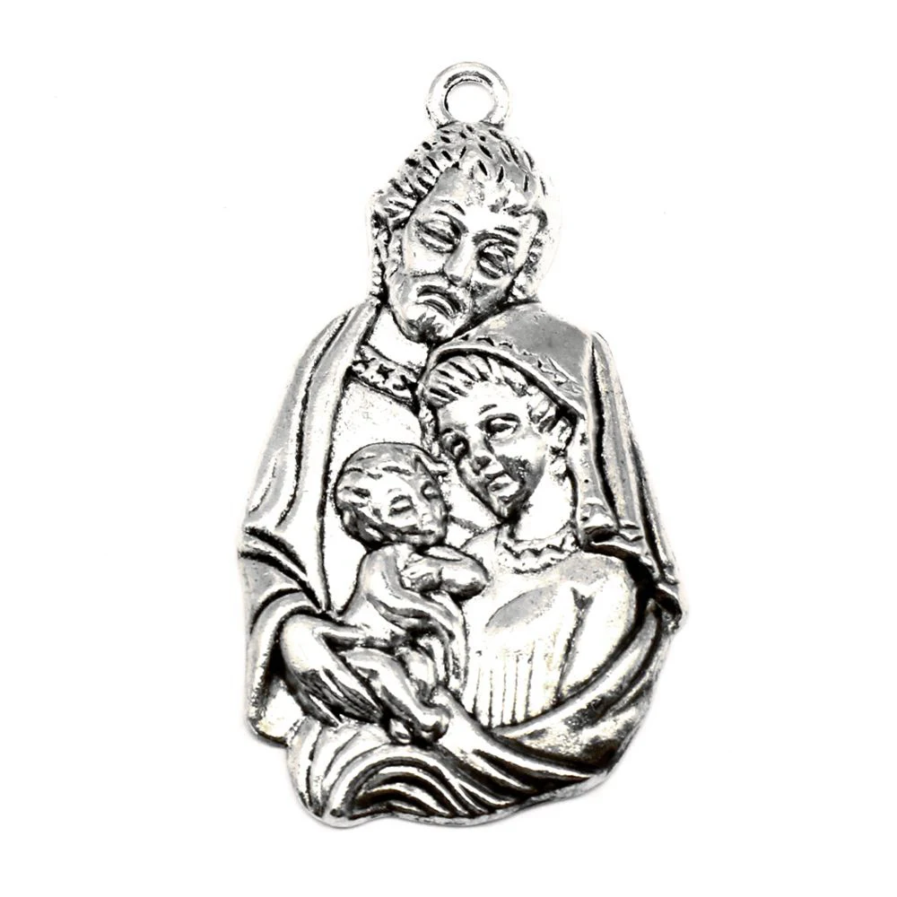 

A Family Of Three Pendants Pendant For Jewelri Hobbies And Crafts Materials Women Jewelry 32x57mm 1pcs Antique Silver Color