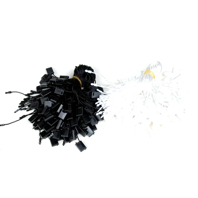 500Pcs String Seal for Hang Tag Rope, Cord Rope, 18cm, Garment hang Tag, Black, White, Gray, Seal-001,