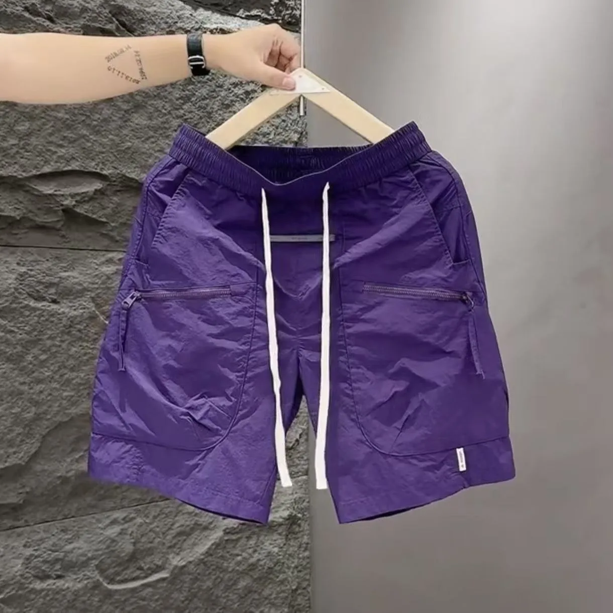 2025 Men Clothing Men's Shorts Trend Elastic Waist Sweatpants Summer Men Short Korean Fashion Streetwear Harajuku Shorts Men 6