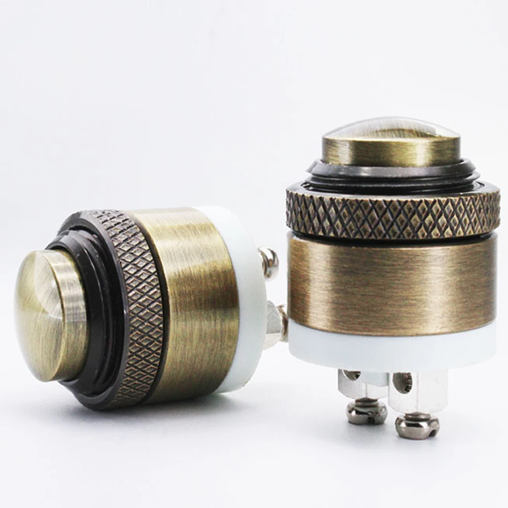 16mm Aluminum Anodized Push Button - 2A/250VAC, IP67, Momentary, For DIY Electronics & Panels