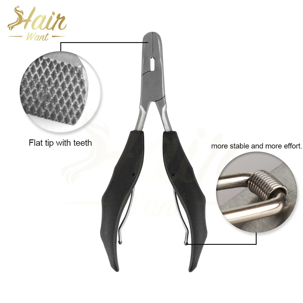 Hair Extension Pliers Hair Want Bonding Fusion Extensions Remover Tool Keratin Flat K-Tip Pre-bonded