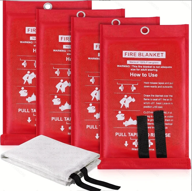 Fire Blanket, Emergency Fire Suppression Blanket for Home and Kitchen, Prepared Fiberglass Blanket Hero Great for School, F