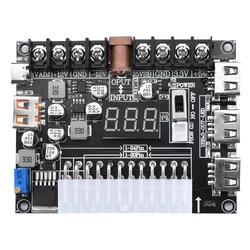 Adjustable Voltage ATX Power Adapter Board with Red Digital Display (No shell)