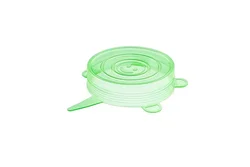 Reusable Silicone Stretch Lids for Small Containers and Jars - 2.6 Inch Food - Safe Covers (6Pcs - Green 01)