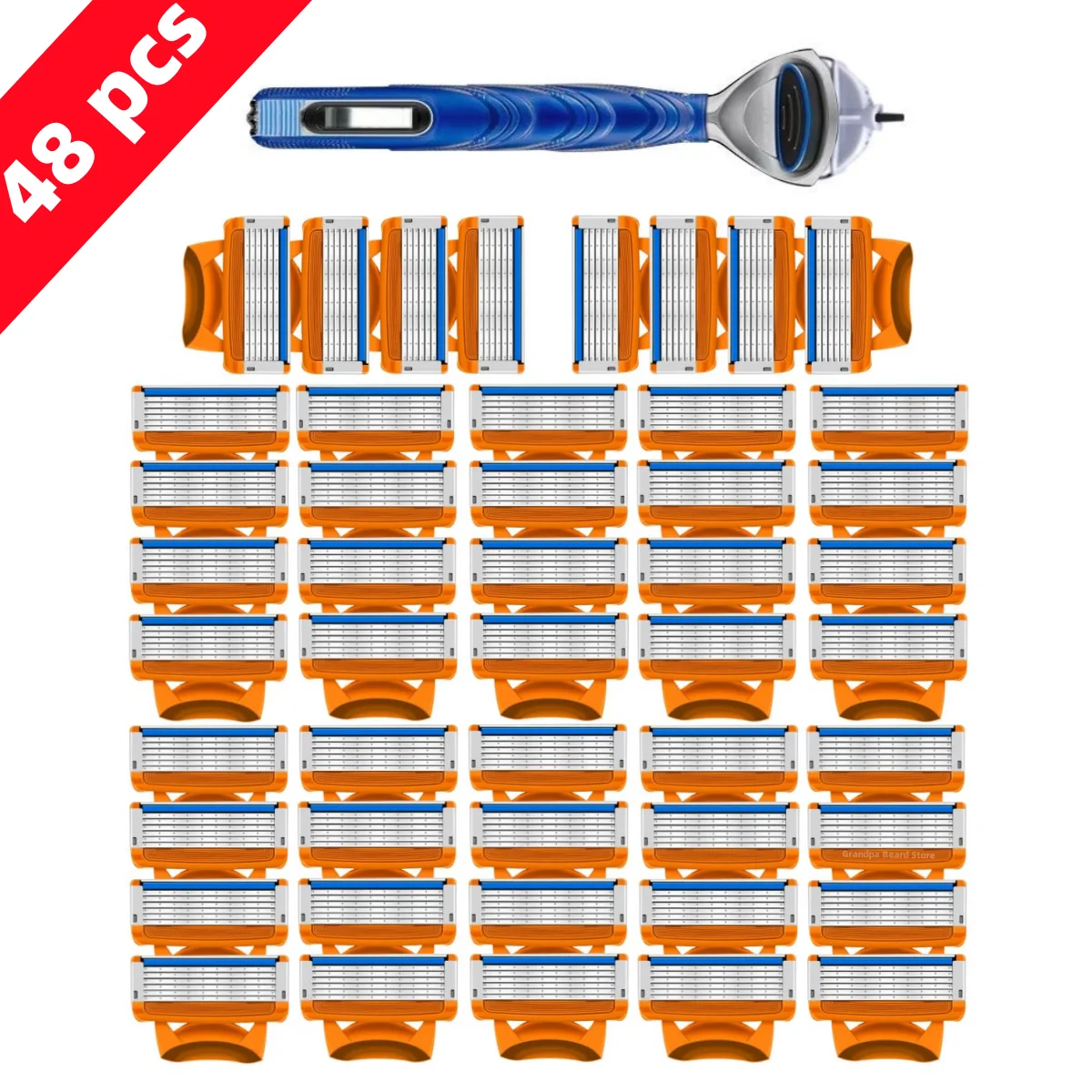 Manual Shaver Old-fashioned Genuine Fusion For Men Face Hair Shaving Removal Safety Replacement Razor Blades Cassettes