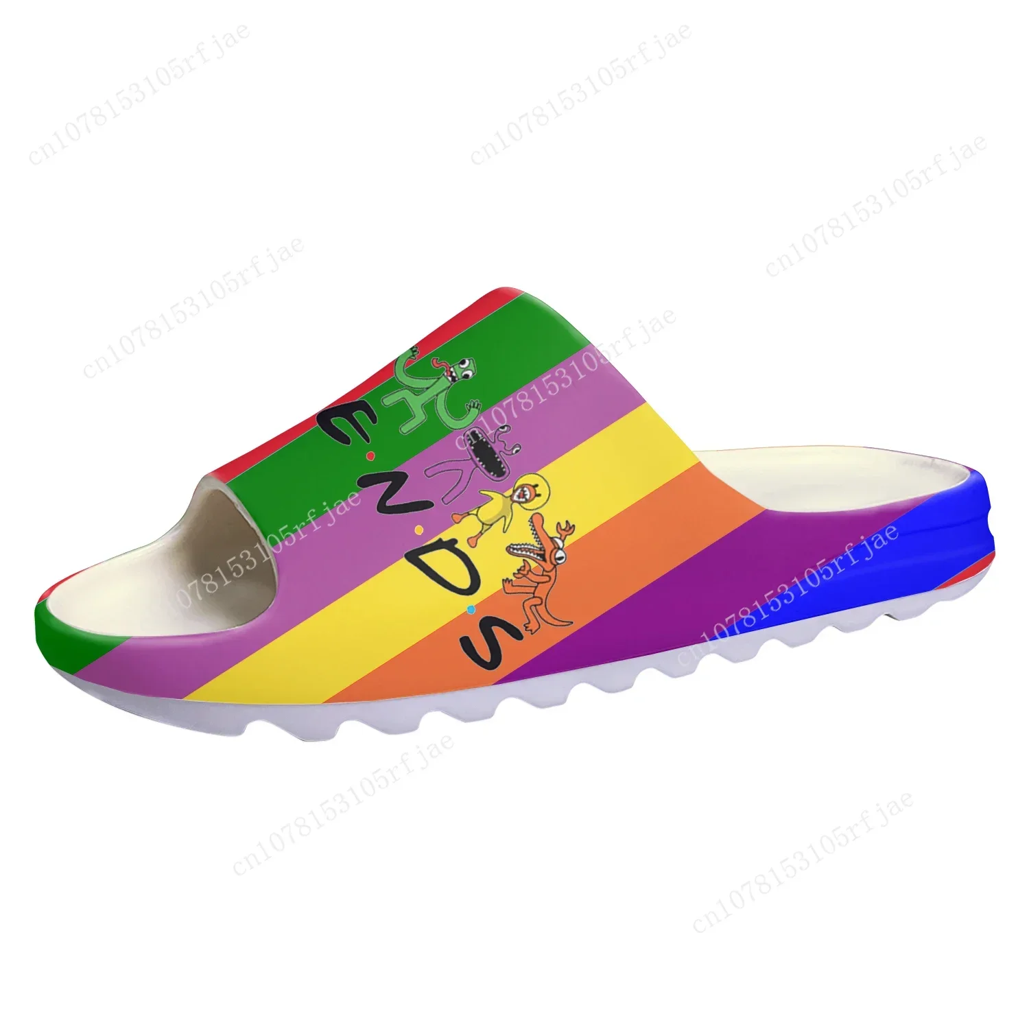 R-Rainbows F-Friends Soft Sole Sllipers Hot Cartoon Mens Womens Teenager Fashion Home Clogs Custom Water Shoes on Shit Sandals