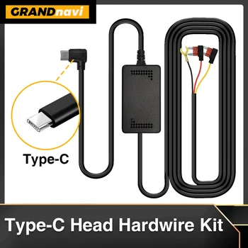 GRANDnavi 5V Buck Line Type-C Car Charger Wire Kit Hardwire Kit For Dash Cam Reaview Mirror 24H Parking Monitoring 1