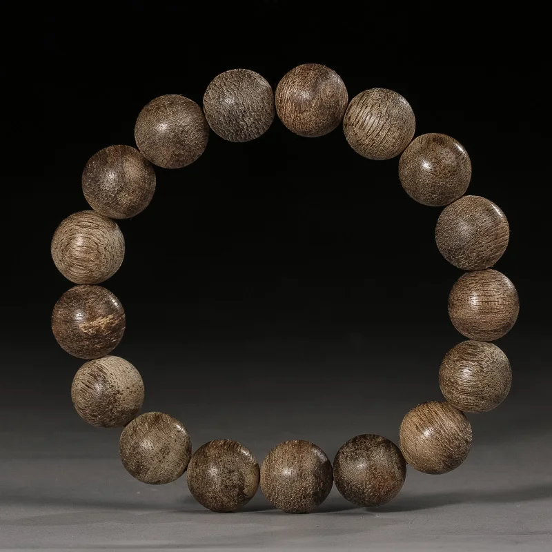 

Nha Trang Agarwood 12mm Men's and Women's Natural Old Material Dense Oil Bracelet Buddha Beads