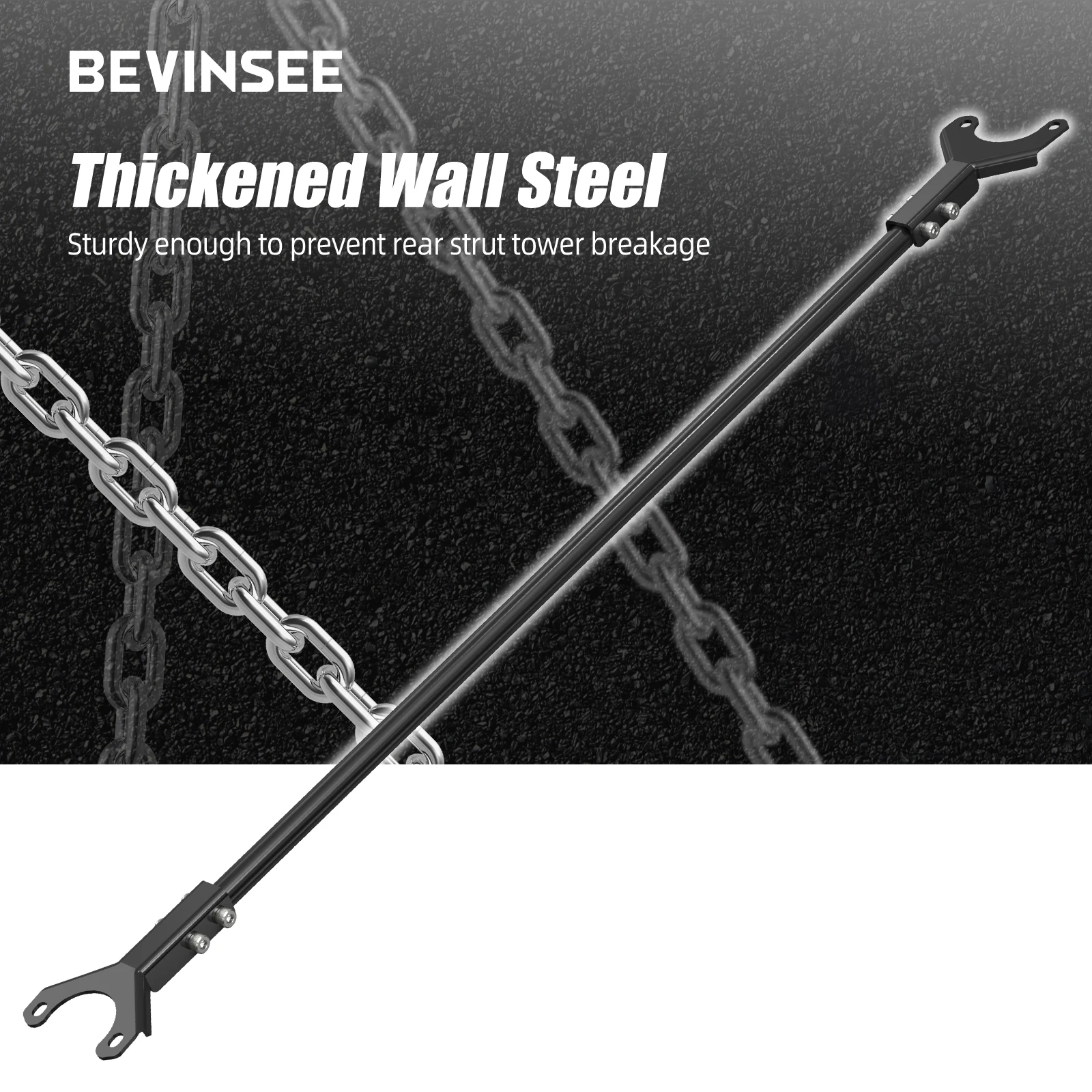 BMW E46 323i 323ci 325i 325ci 328i 328ci 330i 330ci 1999-2006 BEVINSEE Rear Strut Brace Bar Anti-Roll Sway Bar