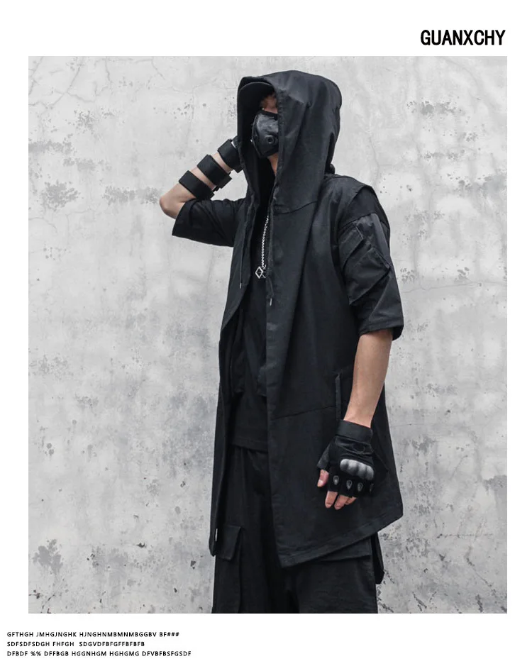 Punk Hip Hop Trench Coat 8
