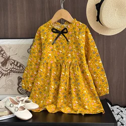 Elegant Floral Princess Dress for Girls - Autumn & Spring Collection (Ages 2 - 8) (AH4301K)