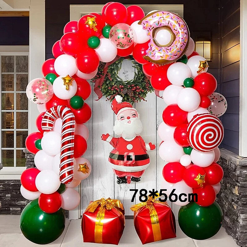 

Большая искусственная Рождественская елка, Санта-Клаус, снеговик, лось, воздушные шары, новогодние и рождественские украшения, декор 2024