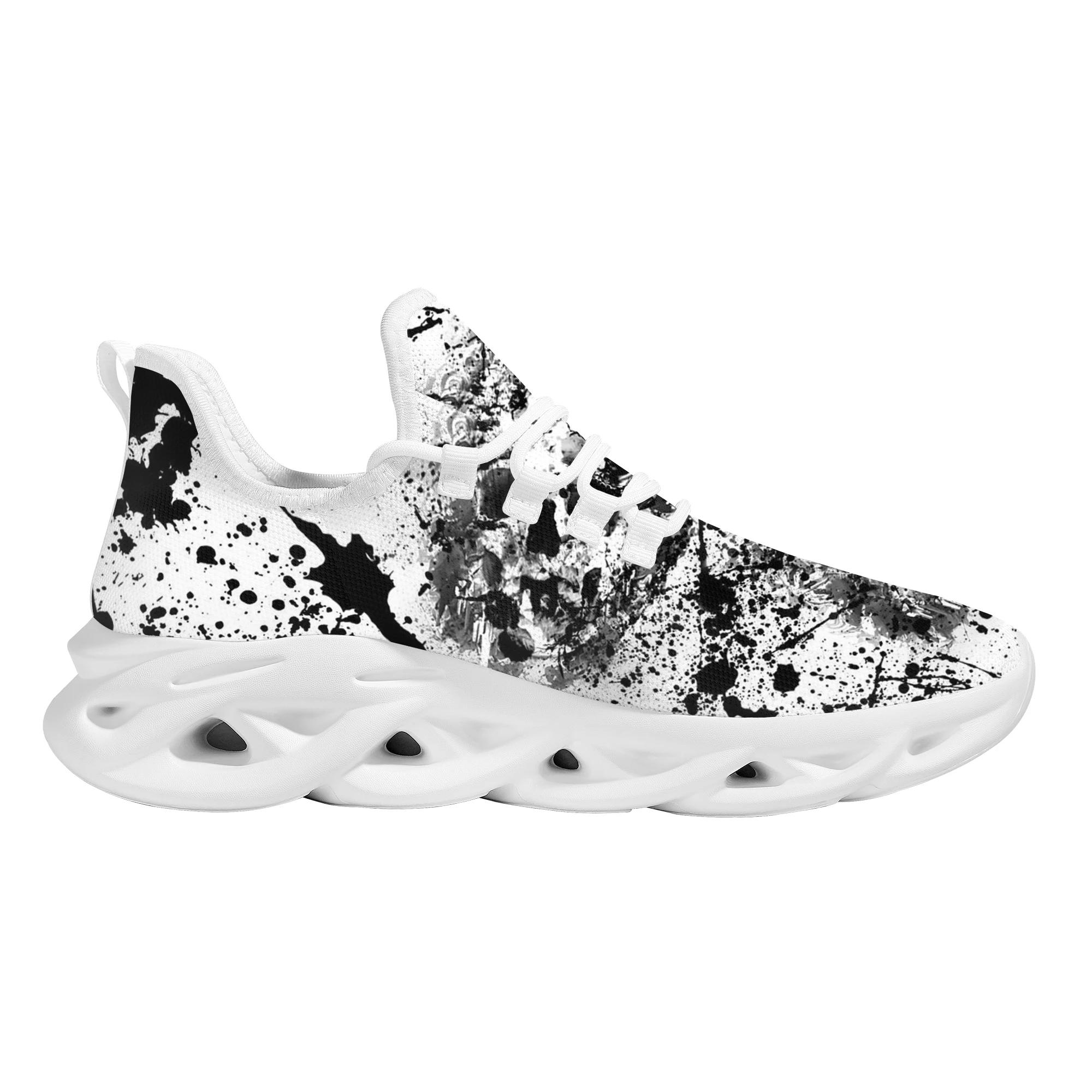 Comfortable Casual Women Walking Shoes Skull Design Lace-Up Sneakers Elegant Breathable Soft Sole Vulcanized Shoes Female