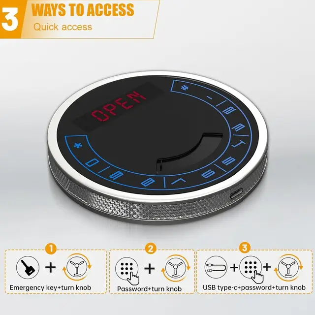 Large Digital Gun Safe for Rifles and Pistols with Silent Alarm, Adjustable Shelf, Gun Rack, and LED Light - Home and Shotgun St 2