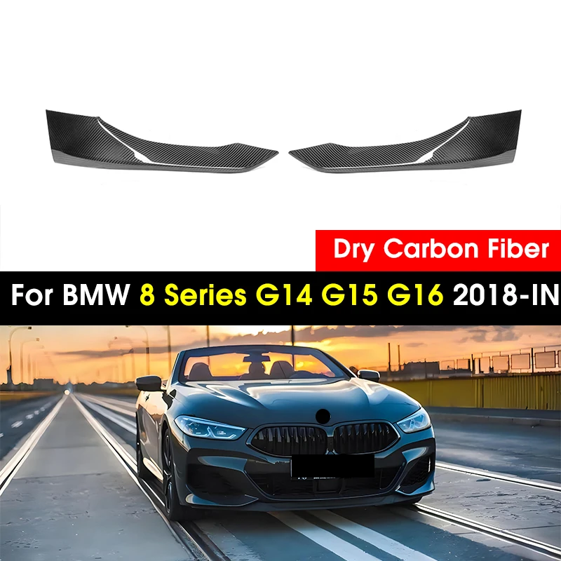 

Dry Carbon Fiber Car Front Bumper Splitter Diffuser Lip Protector Spoiler Deflector Guard For BMW 8 Series G14 G15 G16 2018-IN