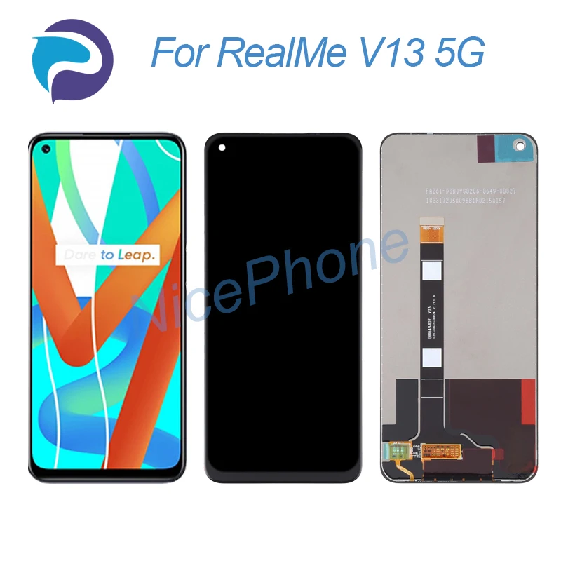 

Для RealMe V13 5G LCD дисплей кодирующий преобразователь сенсорного экрана в сборе Замена 6,5 "для RealMe V13 5G экран LCD