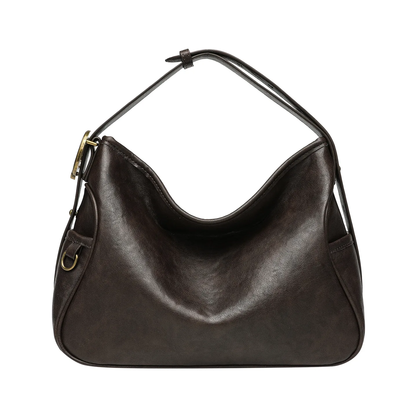 Retro Women's Crossbody Bag Pillow-Shaped Large Capacity Shoulder Strap PU Material City Simple Style Fashion Element Sewing...